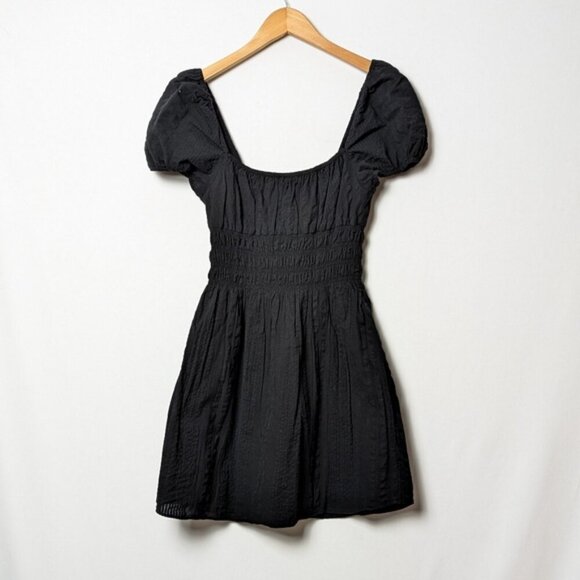 SUNDAY BEST Martine Dress Short Sleeve Tiered Cotton Black ARITZIA XS - Picture 9 of 12